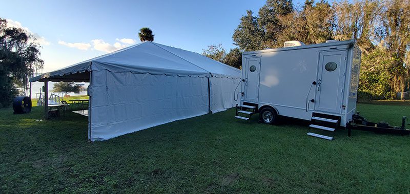 portable restroom trailer for events