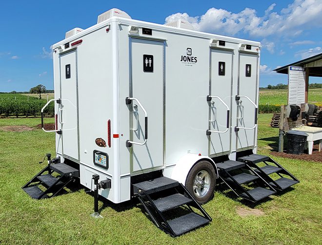 Multi stall Jones restroom trailer