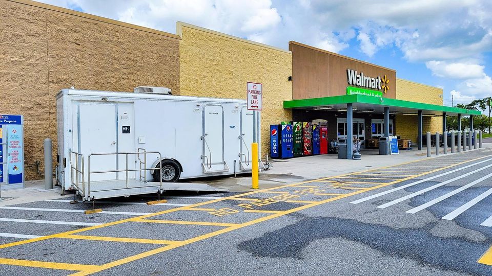 Portable restroom at walmart