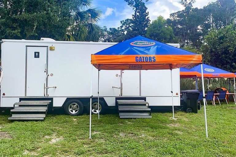 Portable restroom trailer