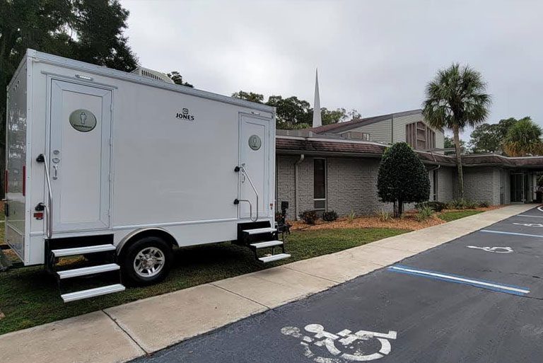 Portable restroom trailer